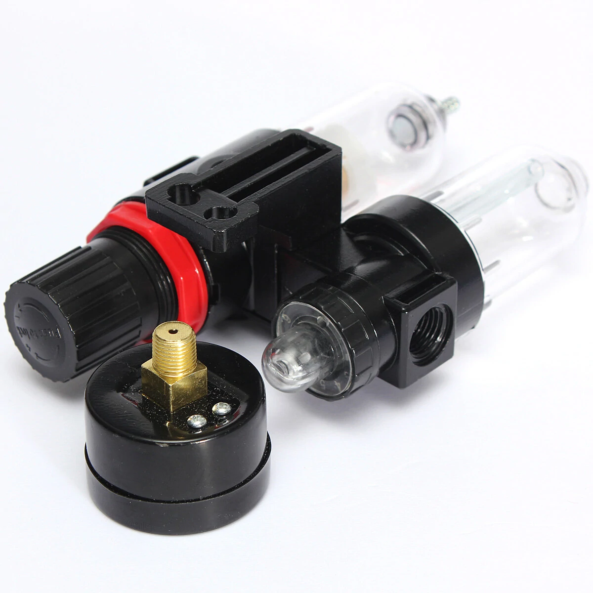 1/4 Inch Air Pressure Regulator Water Separator Trap Filter Airbrush Compressor