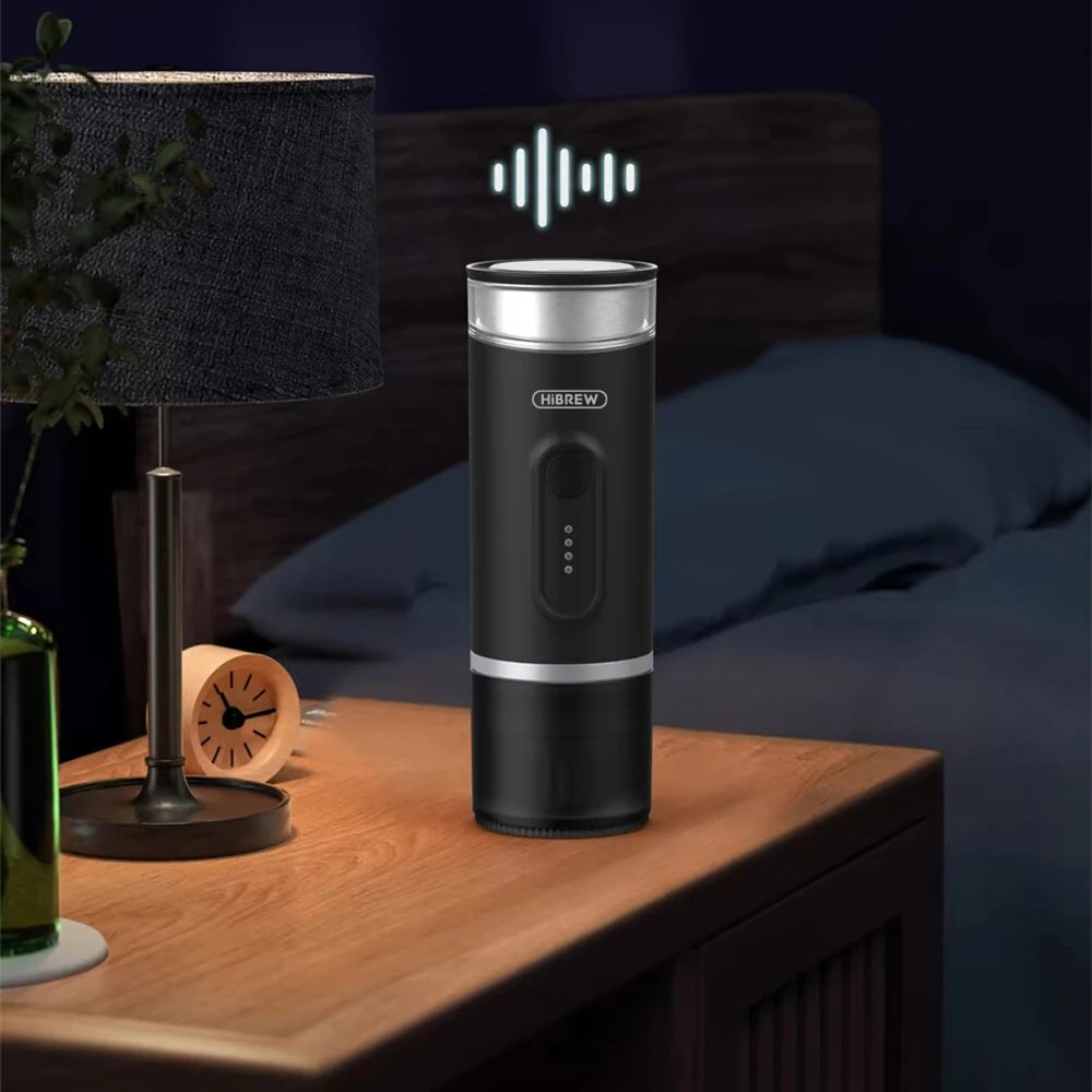 [EU Direct] HiBREW H4E 2-in-1 Portable Coffee Machine Type-C Rechargeable Expresso Coffee Maker Fits NS Capsules Coffee Powder for Car Travel Camping & Home