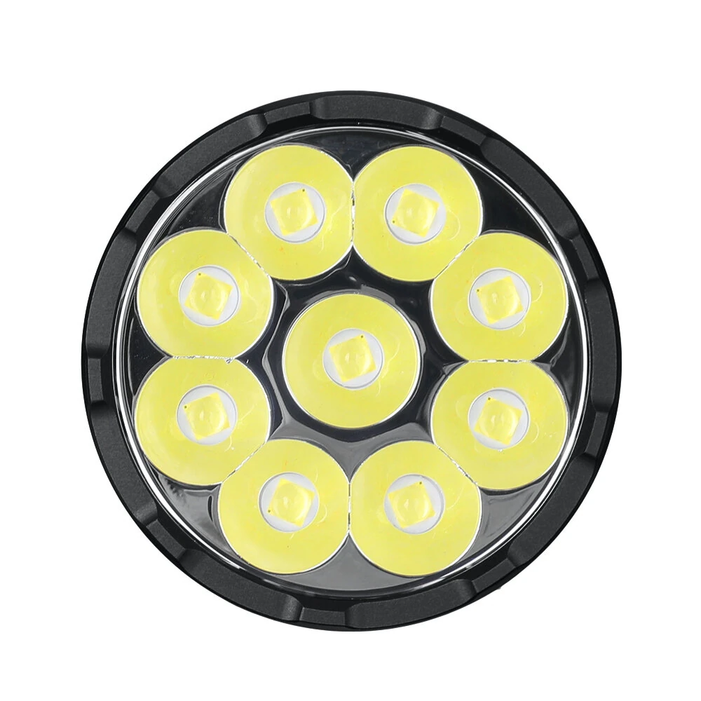 Astrolux® MF09 9* XHP50.2 LED 26000LM 600M High Lumen Flashlight With TEC Active Cooling System + Fan, 46950 Battery, Removable Handle, Ultra-bright Long Range Strong LED Torch Perfect For Outdoor Searching Camping Heavy Duty