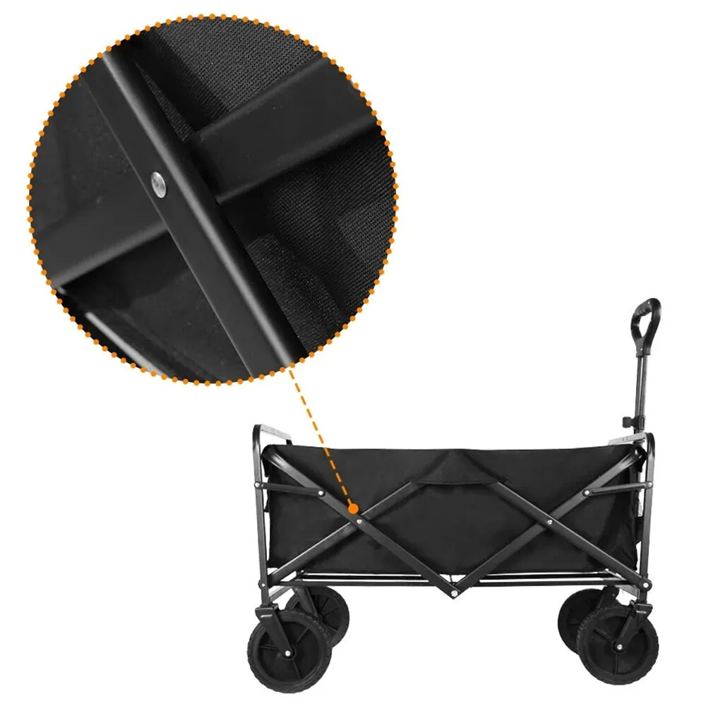 IPRee Shopping Beach Garden Pull Trolley Heavy Duty Large Capacity Folding Wagon Collapsible Folding Outdoor Portable Utility Cart