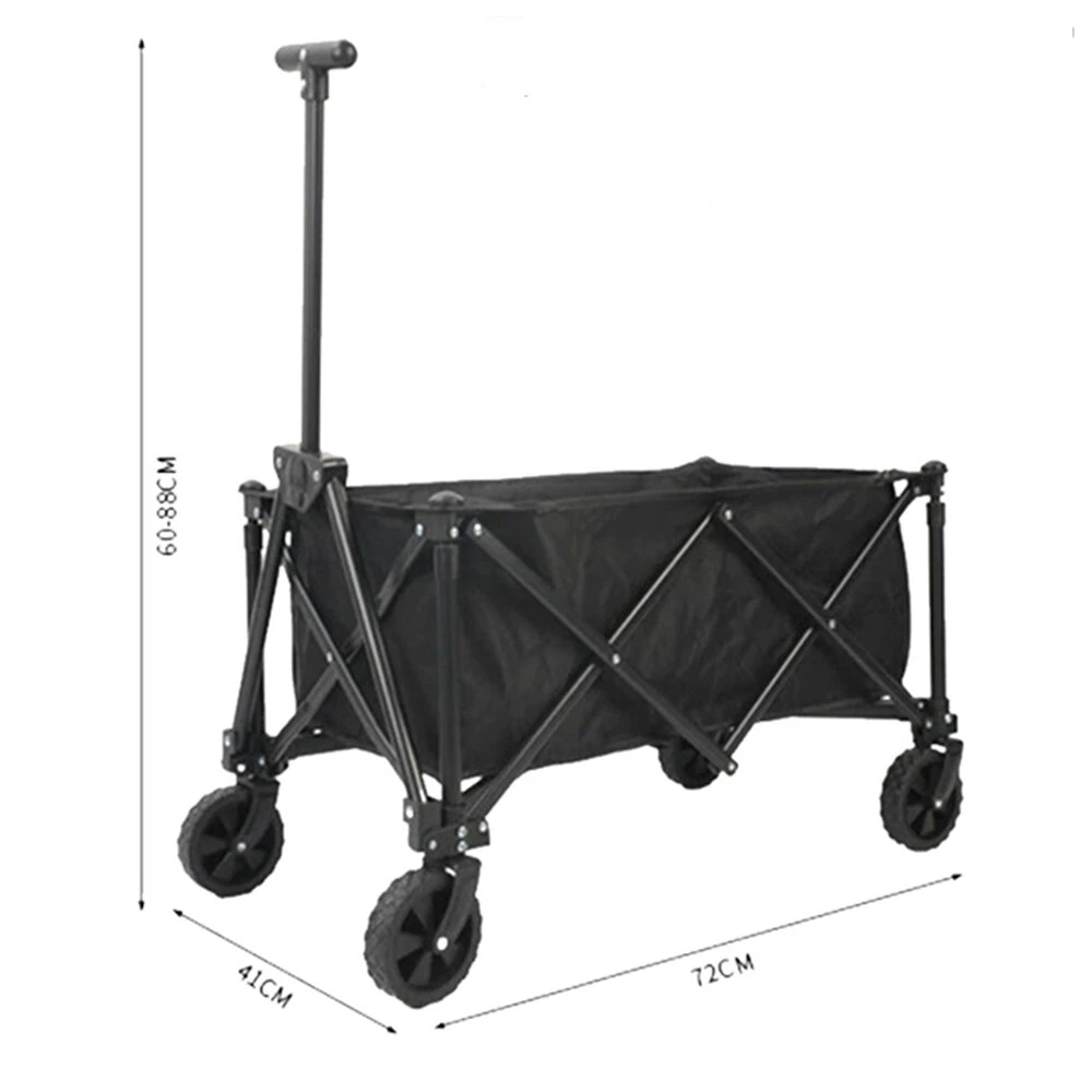 IPRee Shopping Beach Garden Pull Trolley Heavy Duty Large Capacity Folding Wagon Collapsible Folding Outdoor Portable Utility Cart