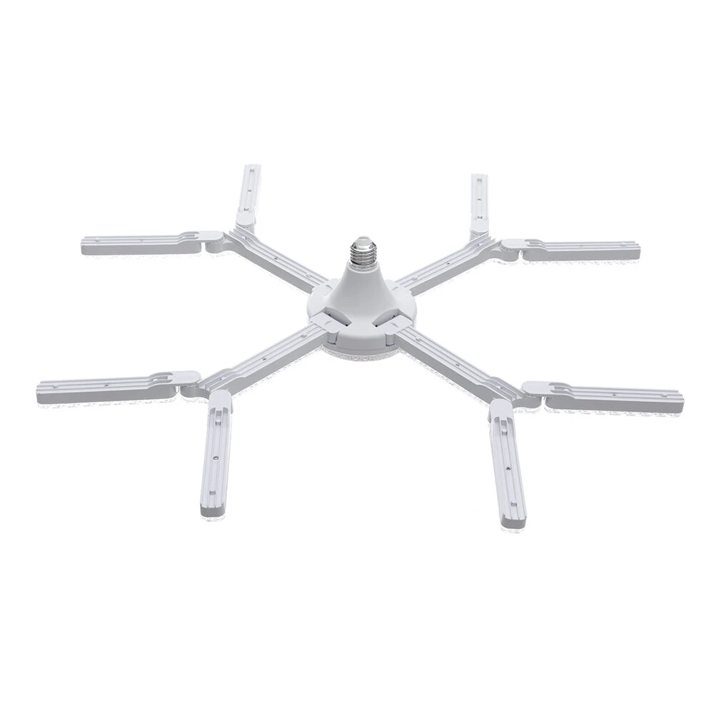 Elfeland 3/4/5 Leafs Foldable Crystal Snowflake LED Ceiling Light E27 Adjustable Shape AC 85~265V Ultra-Bright Wide-Angle Lighting for Home Garage Shop