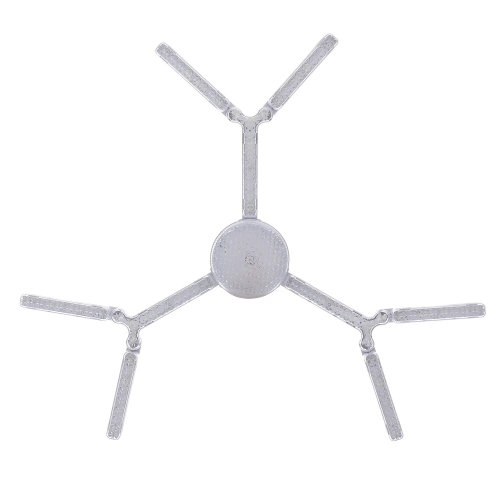 Elfeland 3/4/5 Leafs Foldable Crystal Snowflake LED Ceiling Light E27 Adjustable Shape AC 85~265V Ultra-Bright Wide-Angle Lighting for Home Garage Shop