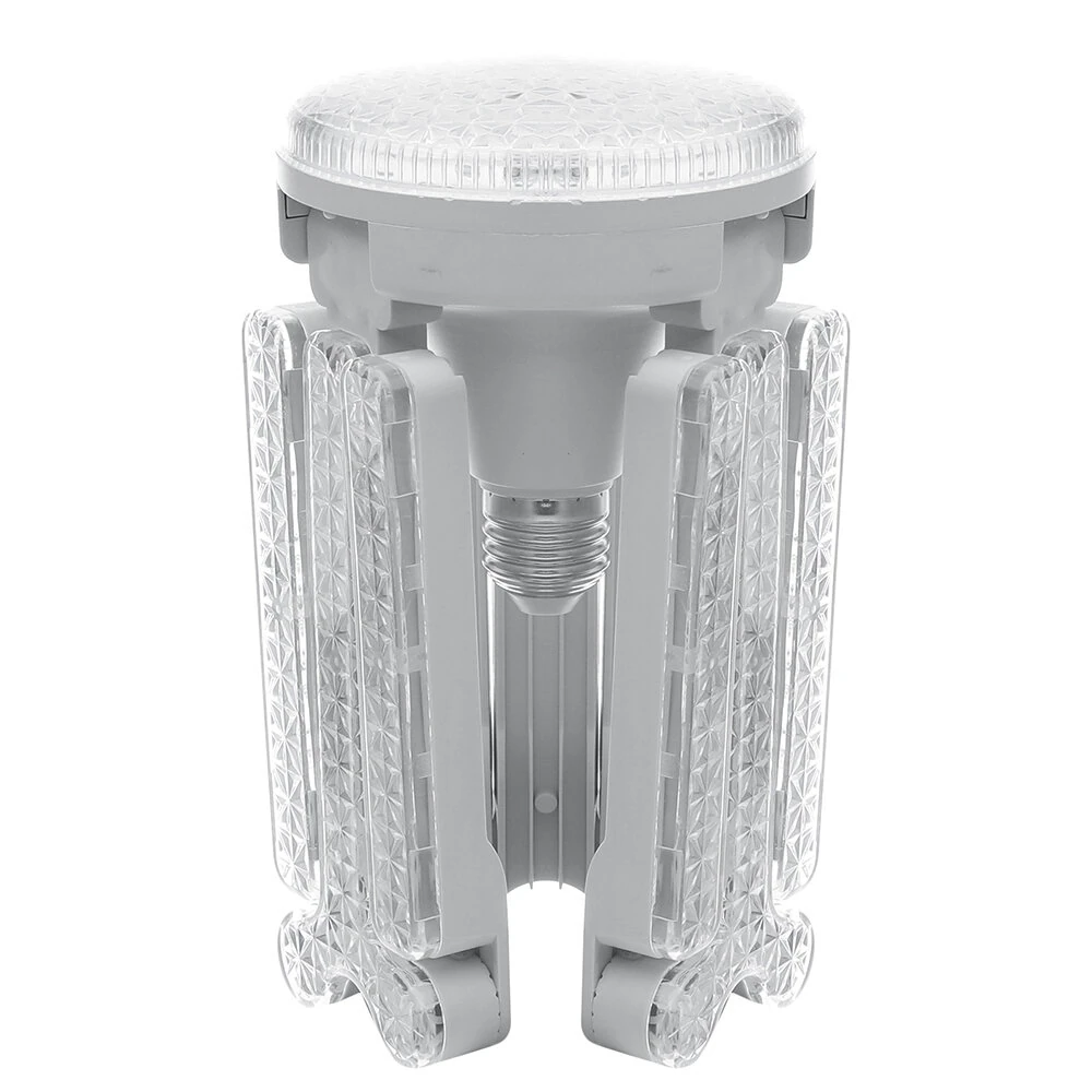 Elfeland 3/4/5 Leafs Foldable Crystal Snowflake LED Ceiling Light E27 Adjustable Shape AC 85~265V Ultra-Bright Wide-Angle Lighting for Home Garage Shop