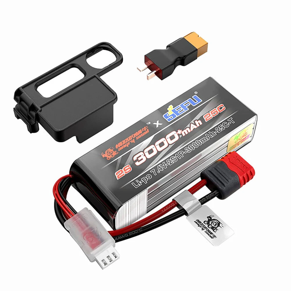 MJX 2S 7.4V 25c 3000mAh L I-PO Battery with T-plug for MJX 16208 16209 14301 14302 14303 14304 14209 14210 14211 RC Car Parts