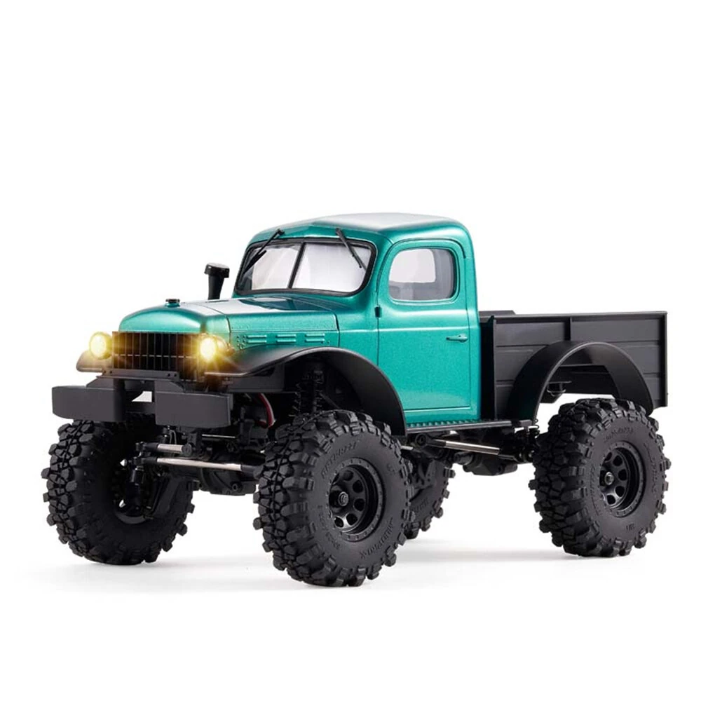 FMS FCX24 Power Wagon 12401 RTR 1/24 2.4G 4WD Brushless RC Car Rock Crawler Off-Road Truck Two Speed Upgraded Chassis Metal Gears Portal Axles LED Light Oil Filled Shocks Vehicles Models Toys