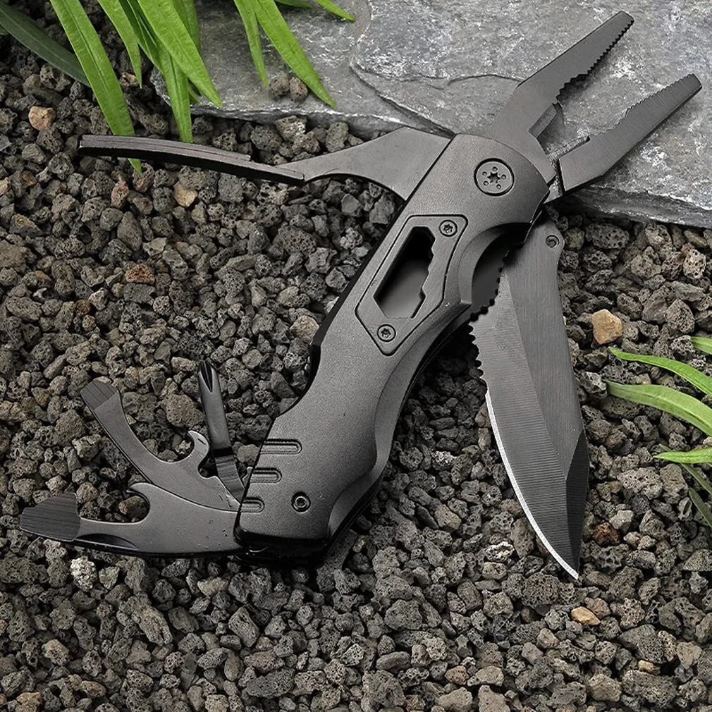 IPRee Multifunctional Pliers Outdoor Home Portable Outdoor Survival Folding Plier Screwdriver Hand Tool Car Emergency Tool