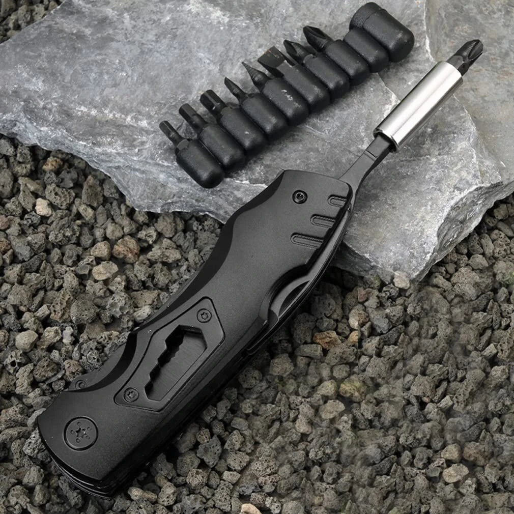 IPRee Multifunctional Pliers Outdoor Home Portable Outdoor Survival Folding Plier Screwdriver Hand Tool Car Emergency Tool