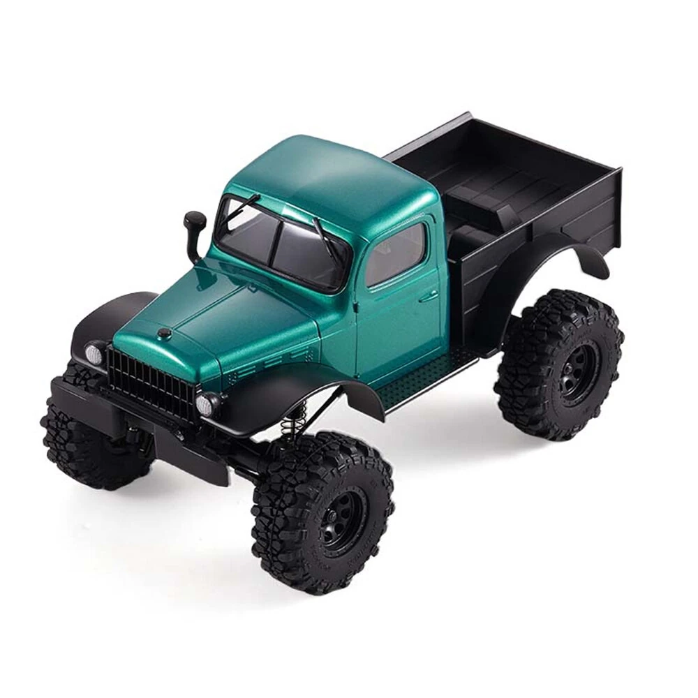 FMS FCX24 Power Wagon 12401 RTR 1/24 2.4G 4WD Brushless RC Car Rock Crawler Off-Road Truck Two Speed Upgraded Chassis Metal Gears Portal Axles LED Light Oil Filled Shocks Vehicles Models Toys