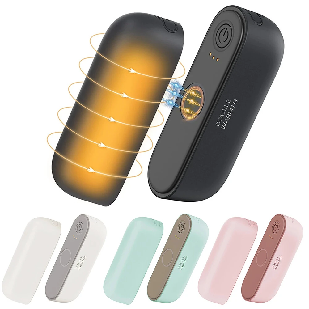 Rechargeable Magnetic Hand Warmer 2 in 1 Smart Dual-Sided Hand Heater Quick Heating 45/55/60°C Pocket Heater for Warm Gifts