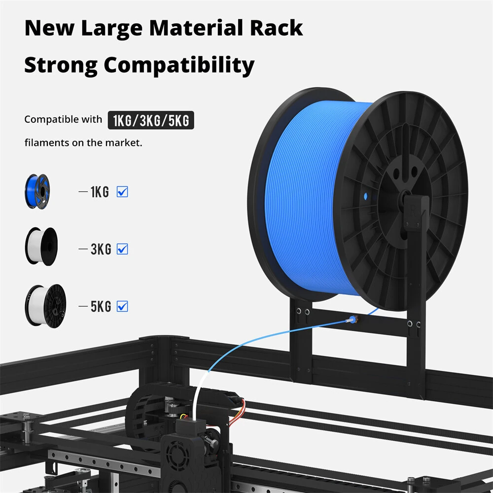 VEHO 500Pro 3D Printer Industrial Grade High Speed 300mm/s Large Build Volume 500x500x500mm Klipper Firmware High Precision Auto Leveling Commercial Use 3D Printer