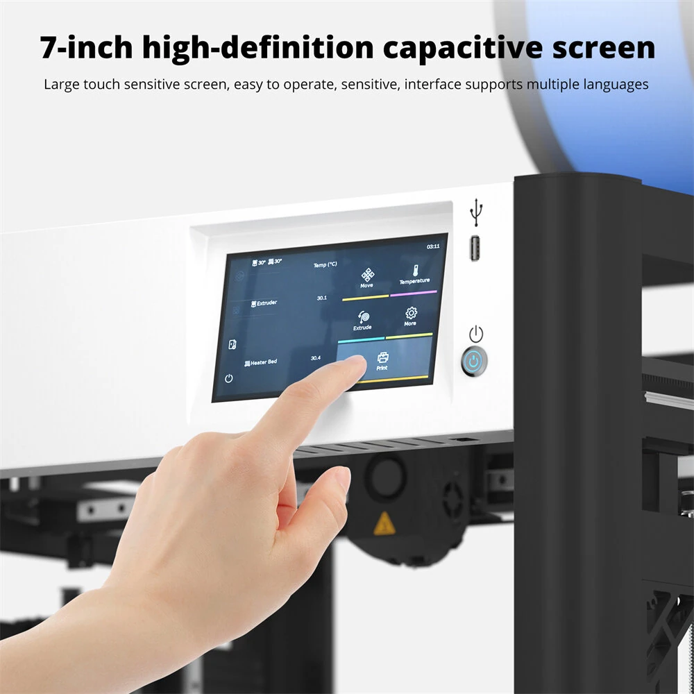 VEHO 500Pro 3D Printer Industrial Grade High Speed 300mm/s Large Build Volume 500x500x500mm Klipper Firmware High Precision Auto Leveling Commercial Use 3D Printer