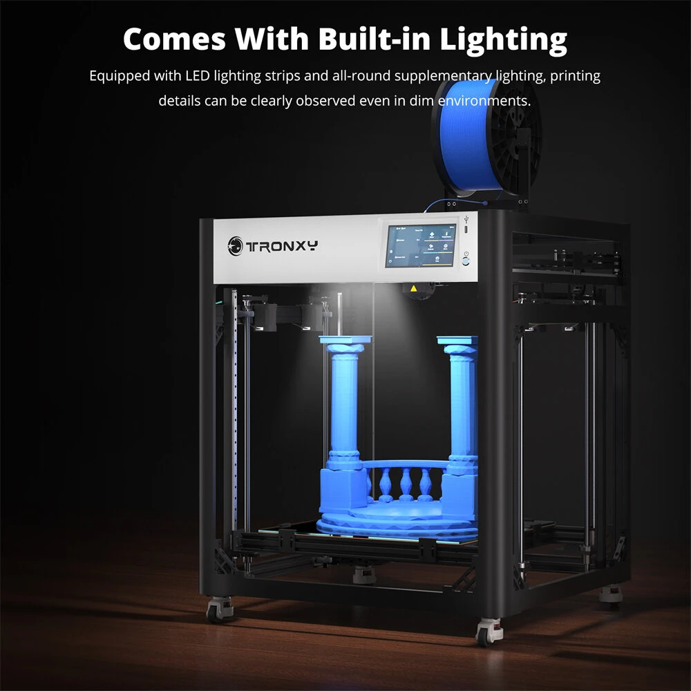 VEHO 500Pro 3D Printer Industrial Grade High Speed 300mm/s Large Build Volume 500x500x500mm Klipper Firmware High Precision Auto Leveling Commercial Use 3D Printer