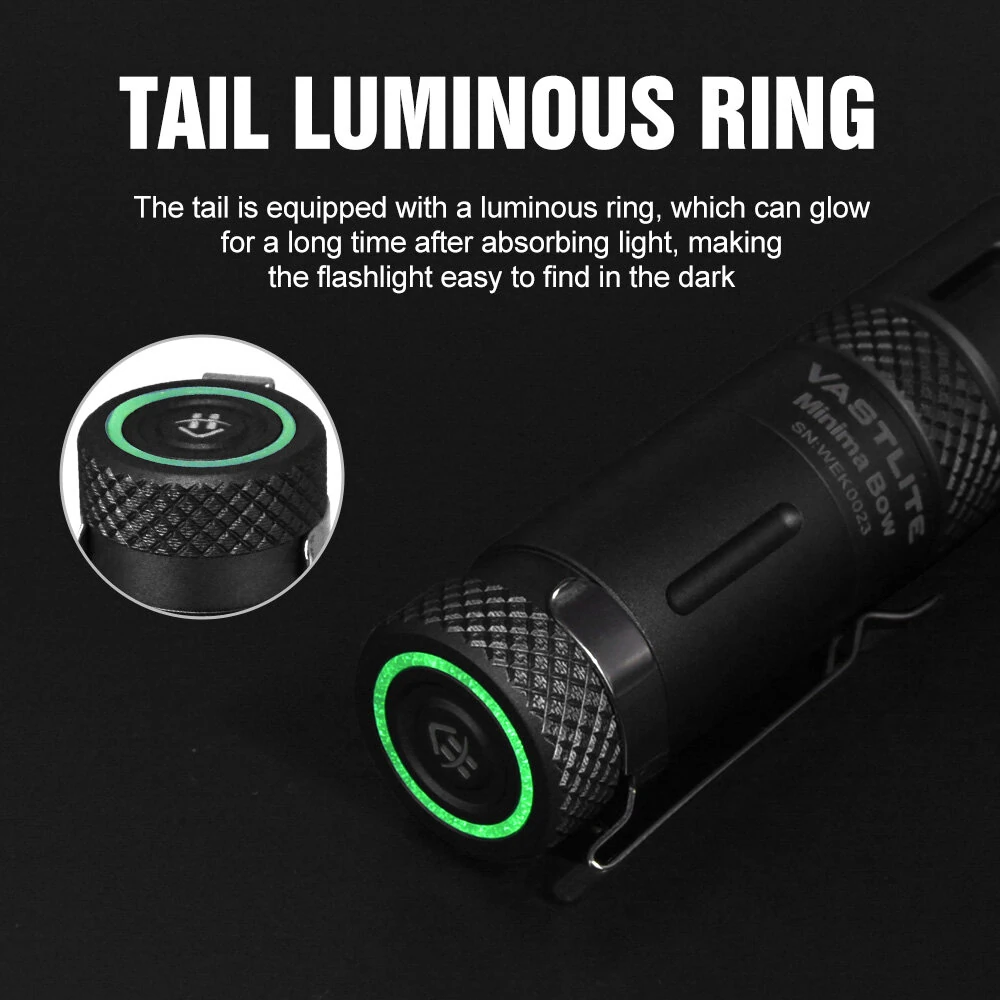 Vastlite MINIMA Bow 750M Compact Thrower LEP Flashlight 280LM Portable Strong Soptlight With Type-C Charging 16340 Battery Rechargeable Outdoor Mini Torch Light