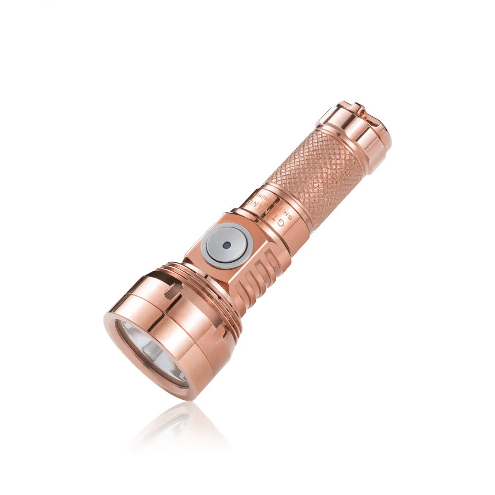 Lumintop GT NANO V3.0 700LM 400M Copper Thrower Flashlight Mini LED Keychain Light With 10280 Lithium Battery USB Type C Rechargeable Mini Torch Camping Lantern Outdoor Light