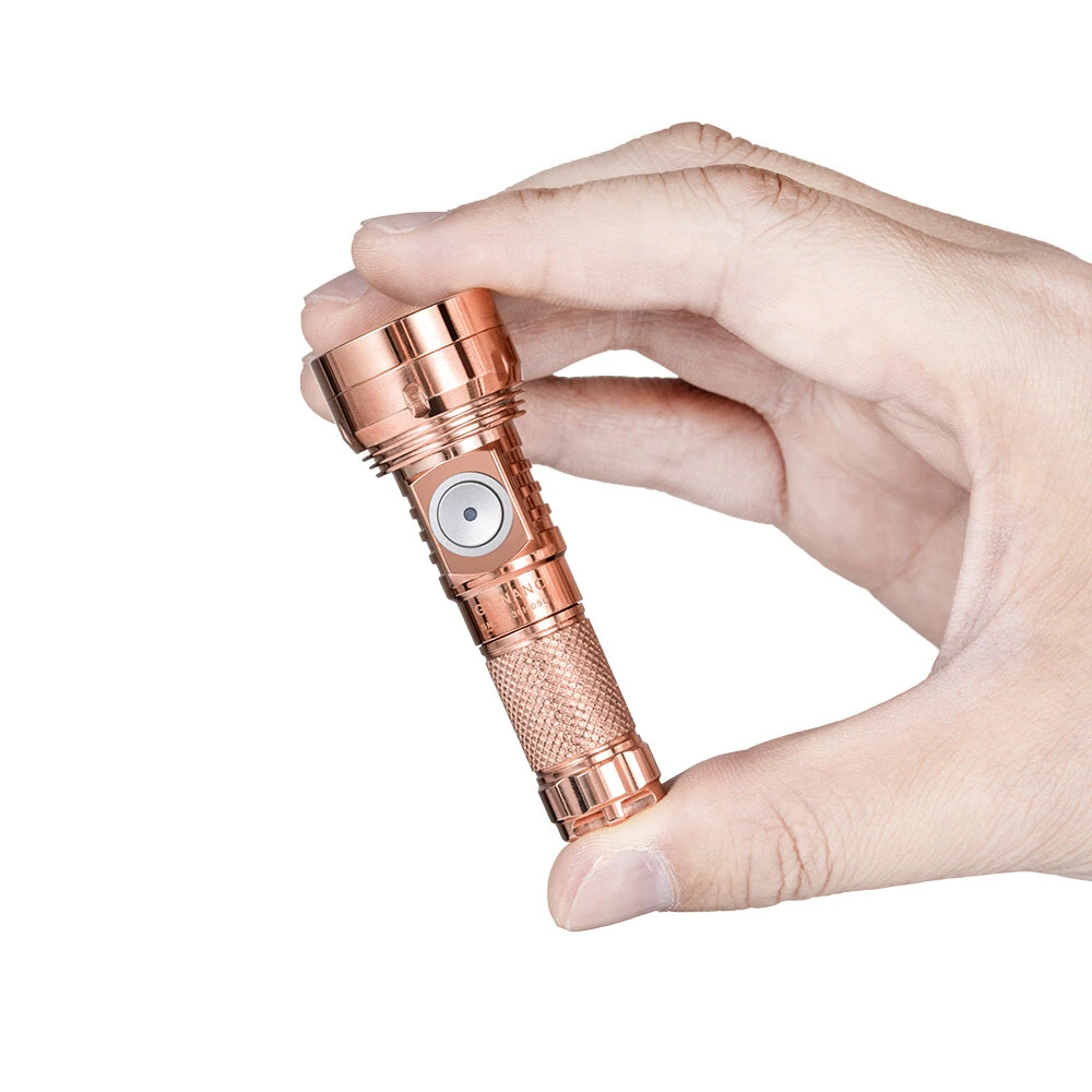 Lumintop GT NANO V3.0 700LM 400M Copper Thrower Flashlight Mini LED Keychain Light With 10280 Lithium Battery USB Type C Rechargeable Mini Torch Camping Lantern Outdoor Light