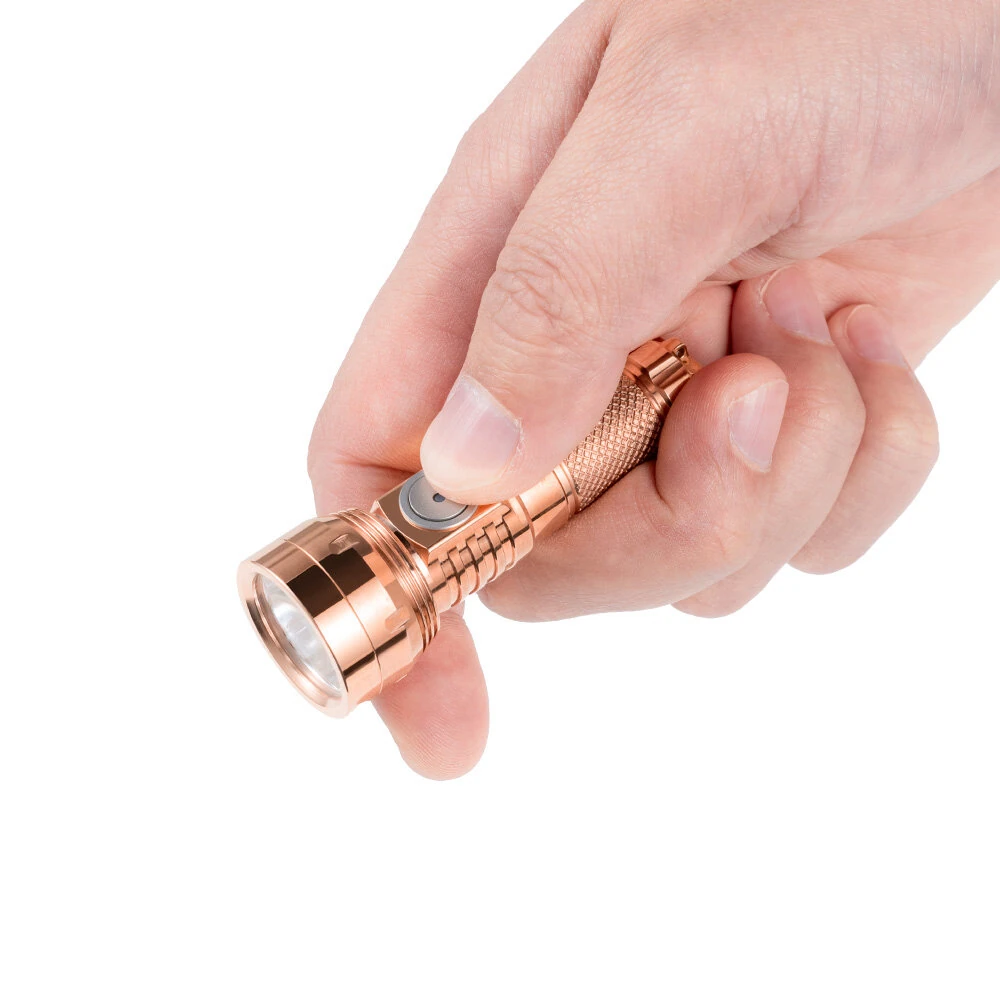 Lumintop GT NANO V3.0 700LM 400M Copper Thrower Flashlight Mini LED Keychain Light With 10280 Lithium Battery USB Type C Rechargeable Mini Torch Camping Lantern Outdoor Light