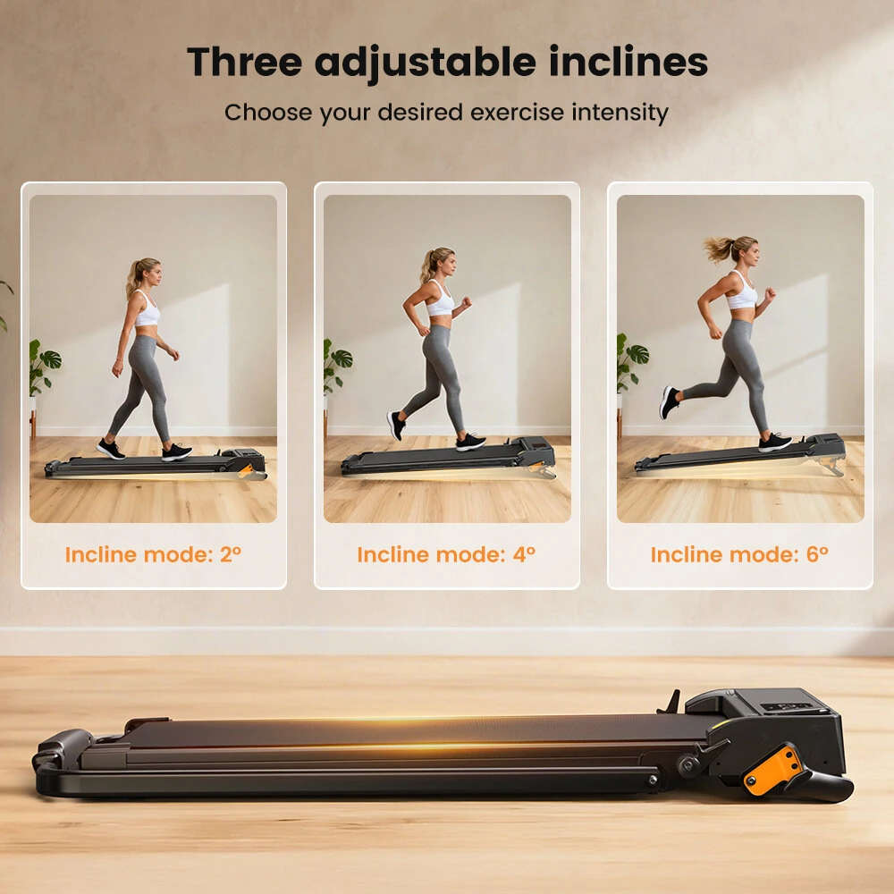 [EU Direct] Formill FT52 Walking Pad Treadmill with 6% Incline - Top Speed 12km/h, 2.5HP Quiet Motor, Remote Control & App Connectivity, 120KG Capacity, Space-saving for Home Office