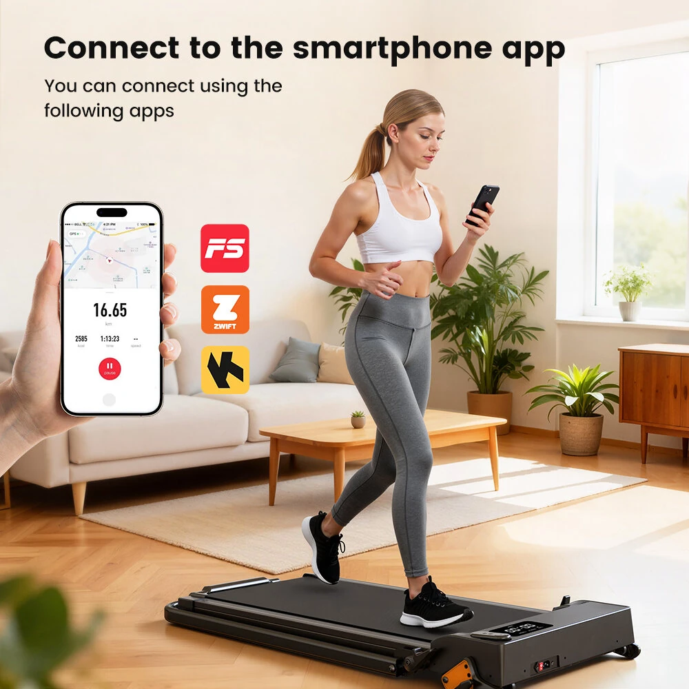 [EU Direct] Formill FT52 Walking Pad Treadmill with 6% Incline - Top Speed 12km/h, 2.5HP Quiet Motor, Remote Control & App Connectivity, 120KG Capacity, Space-saving for Home Office