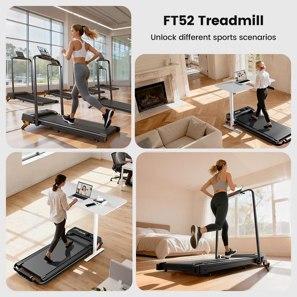 [EU Direct] Formill FT52 Walking Pad Treadmill with 6% Incline - Top Speed 12km/h, 2.5HP Quiet Motor, Remote Control & App Connectivity, 120KG Capacity, Space-saving for Home Office