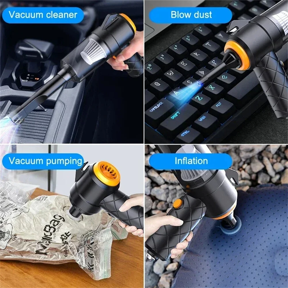 6000Pa Portable Multi Function Car Vacuum Cleaner High Suction Washing and Blowing Outdoor Indoor Use
