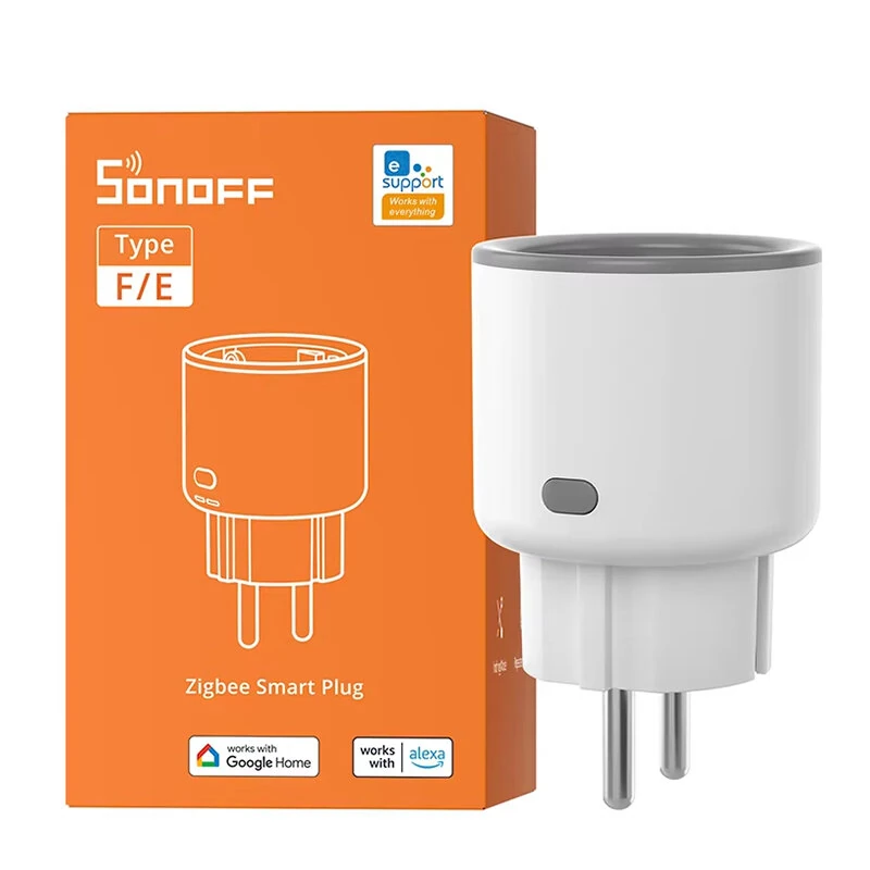 SONOFF S60ZB Type F/E iPlug Zigbe Smart Plug Energy Monitoring Wireless Socket Timer Smart Switch Voice Control with Alexa Google Home
