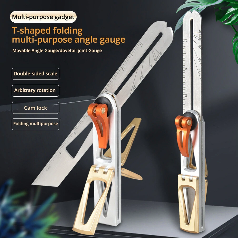 Dovetail Jig with Precise 6:1 and 8:1 Slopes for Woodworking Dovetail Guide Includes T-Bevel Sliding Angle Finder Ruler Protractor Multi Angle Gauge