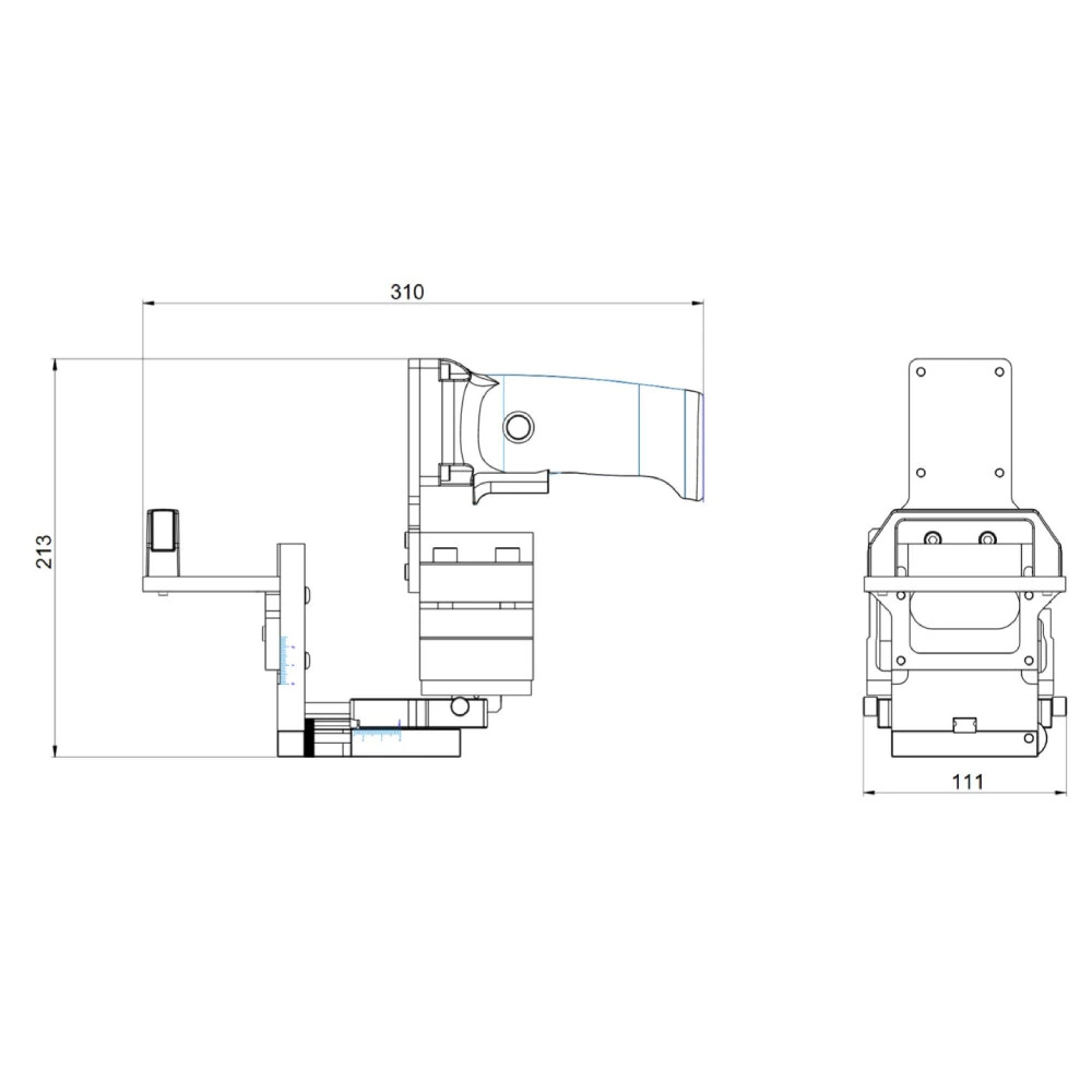GANWEI 2-In-1 Slotting Adjustable Wood Trimming Machine Holder Eletric Trimmer Holder Bracket for 65mm Trimming Machine