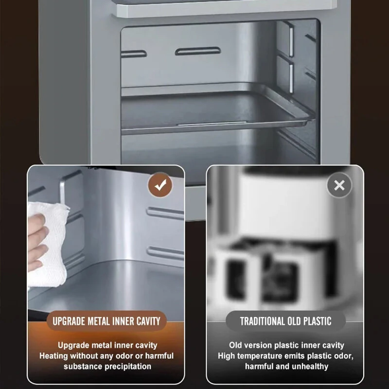 Novulife 1800W Air Fryer Oven 16L Capacity with Touch Screen Viewing Window 8 Presets Oil-Free Cooking for Home Kitchen