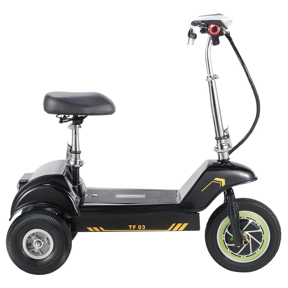 [EU Direct] TWOFISH TF03 Electric Tricycle with Seat and Front Basket 48V 15Ah Battery 350W Motor Recommended Top Speed 25KM/H 12inch&10inch Tires 30KM Max Mileage 120KG Max Load Folding Three Wheels Electric Scooter