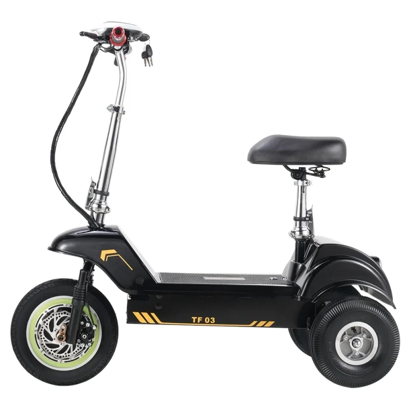 [EU Direct] TWOFISH TF03 Electric Tricycle with Seat and Front Basket 48V 15Ah Battery 350W Motor Recommended Top Speed 25KM/H 12inch&10inch Tires 30KM Max Mileage 120KG Max Load Folding Three Wheels Electric Scooter