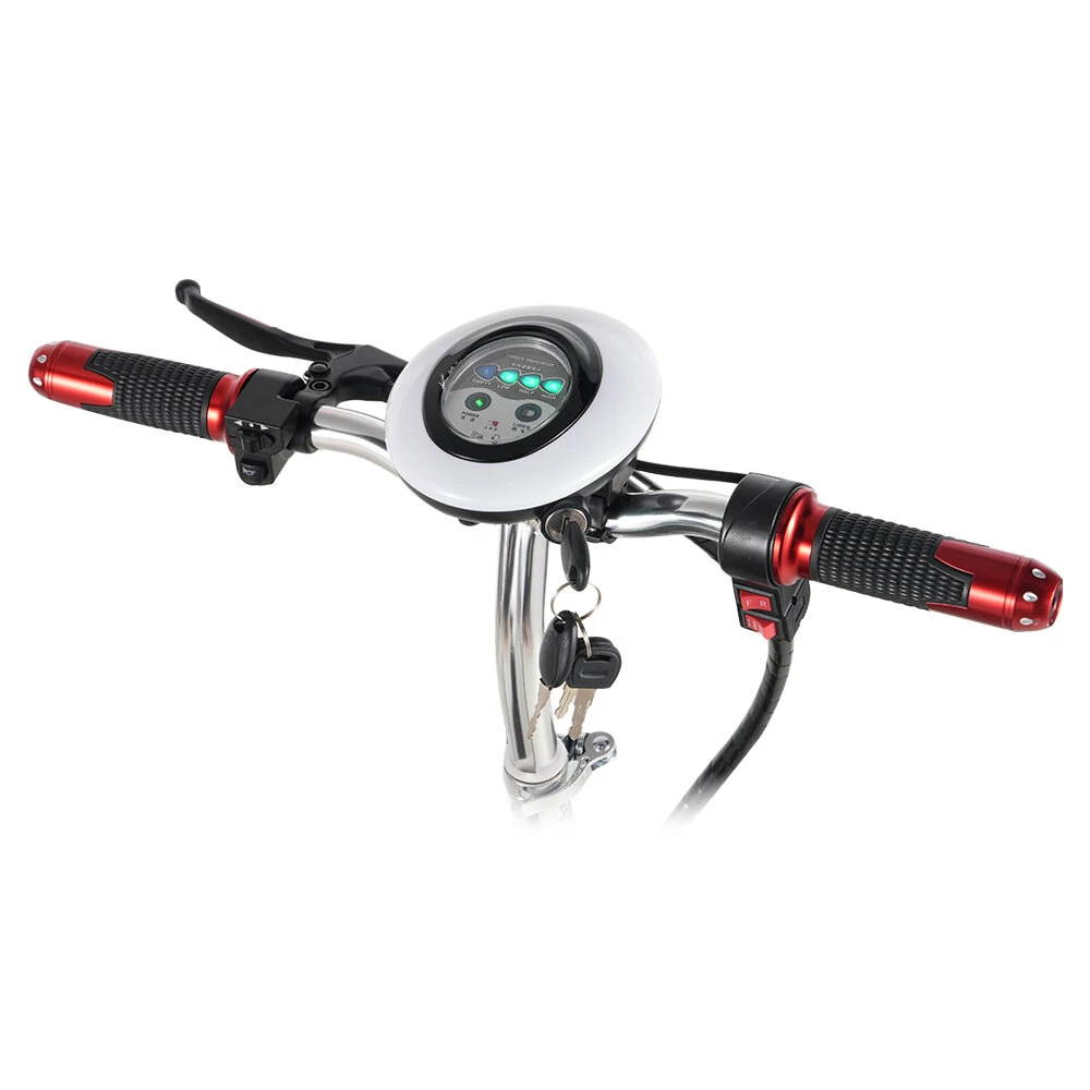 [EU Direct] TWOFISH TF03 Electric Tricycle with Seat and Front Basket 48V 15Ah Battery 350W Motor Recommended Top Speed 25KM/H 12inch&10inch Tires 30KM Max Mileage 120KG Max Load Folding Three Wheels Electric Scooter