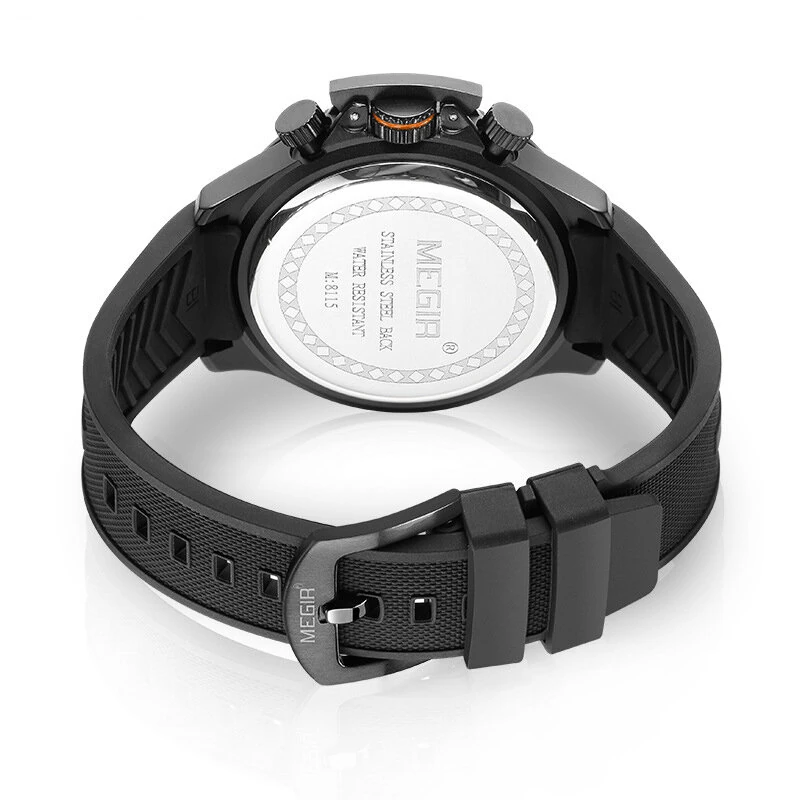 MEGIR Men Fashion Sport Quartz Watches Big Dial Multi-functional Watch Chronograph Waterproof Luminous Wristwatches Date Clock
