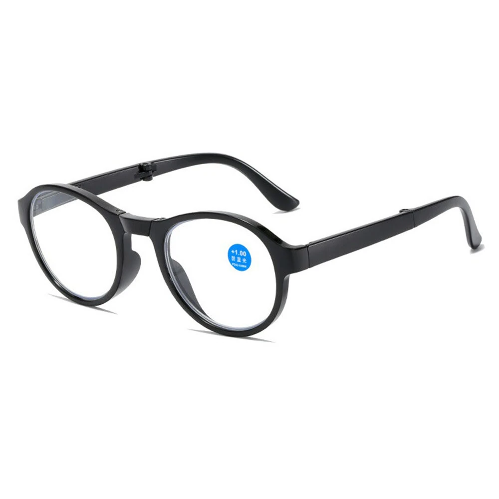 Portable Folding Reading Glasses Fashion Far-sighted Eyewear with Plastic Case Anti Blue Ultralight Diopter Eyeglasses 1.5 To +3.5