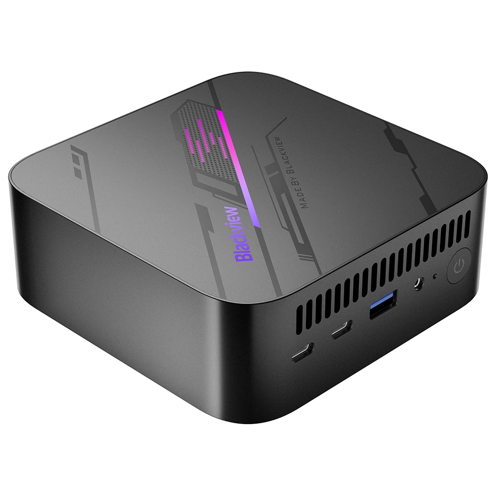 Blackview MP100 Mini PC AMD Ryzen 5 7430U Hexa Core 12 Threads 16GB/32GB DDR4 512GB/1TB SSD WIFI 6 BT5.2 HD 4K Triple Screen Display Mini Gaming Computer Desktop PC