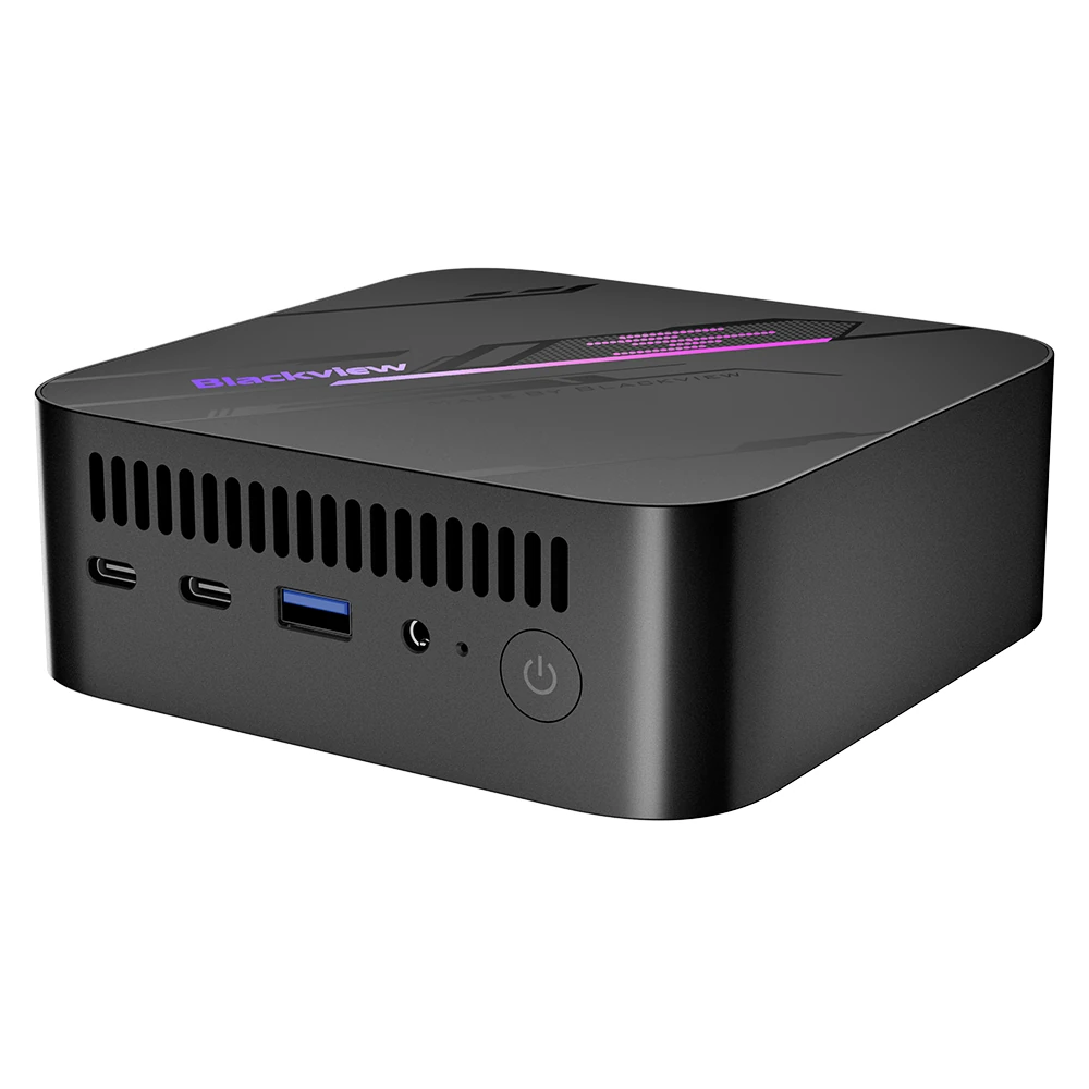 Blackview MP100 Mini PC AMD Ryzen 5 7430U Hexa Core 12 Threads 16GB/32GB DDR4 512GB/1TB SSD WIFI 6 BT5.2 HD 4K Triple Screen Display Mini Gaming Computer Desktop PC