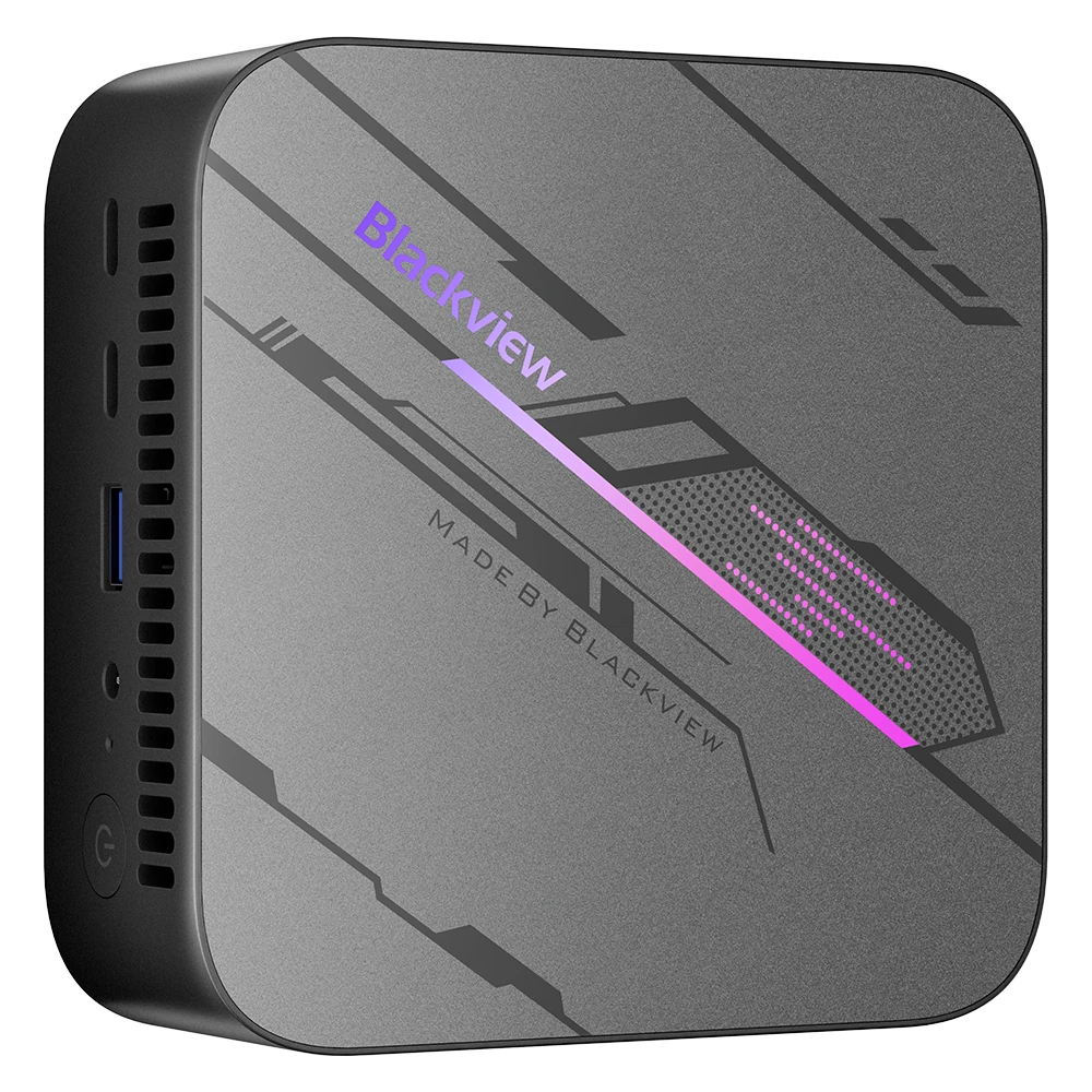 Blackview MP100 Mini PC AMD Ryzen 5 7430U Hexa Core 12 Threads 16GB/32GB DDR4 512GB/1TB SSD WIFI 6 BT5.2 HD 4K Triple Screen Display Mini Gaming Computer Desktop PC