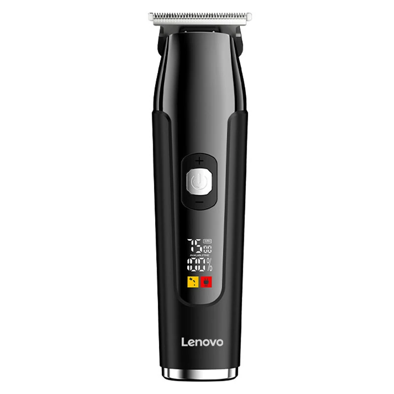 Lenovo Hair Clipper with LED Display 7000RPM Motor & 5 Speed Settings 240Min Cordless Use USB Charging 3 Guide Combs for Home Haircut