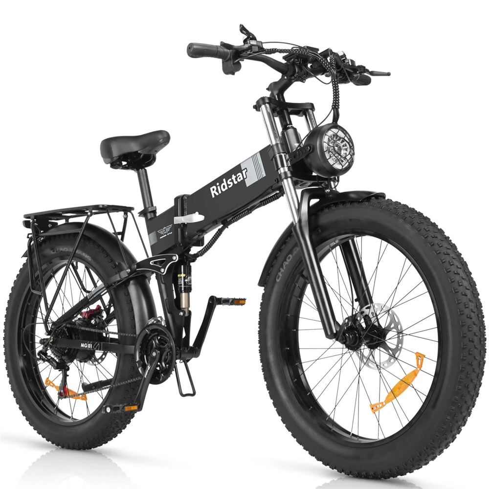 [EU DIRECT] Ridstar DC26 Electric Bike 48V 20Ah Battery 1500W Motor Recommended Top Speed 25KM/H 26inch Tires 95-120KM Max Mileage 150KG Max Load Folding Electric Bicycle