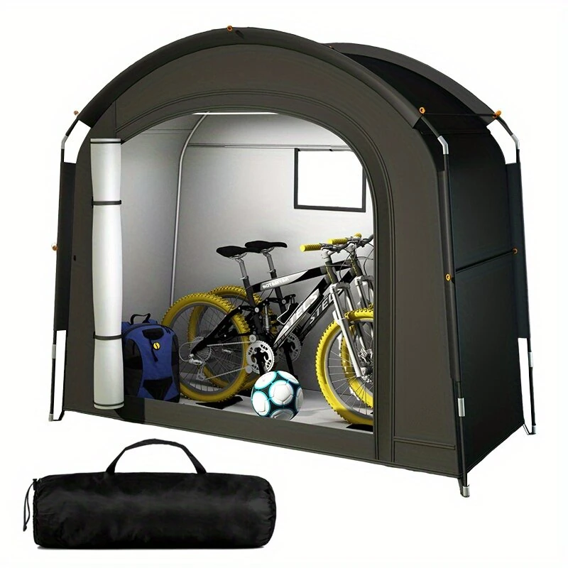 IPRee Outdoor Extra-Large Outdoor Bike Cover Tent, Fits 2-3 Bikes Cover, Withstand Wind, Rain and UV, Portable & Foldable for Garage/Garden Storage