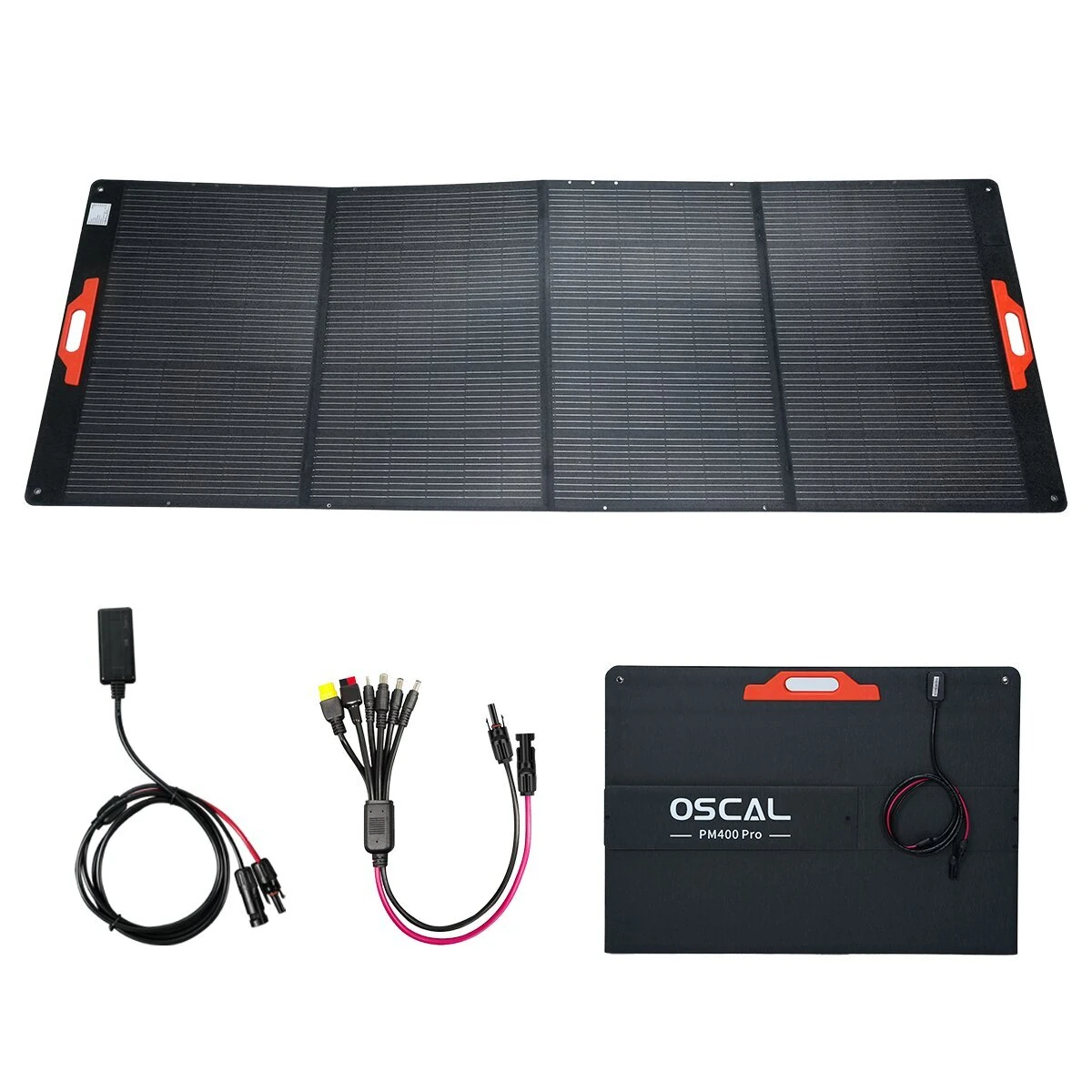 OSCAL PM400 Pro / PM200 Pro Solar Panel 200W 400W Monocrystalline 23% Efficiency IP67 Waterproof ETFE Foldable Portable Solar Charger for Emergency Solar Power Station