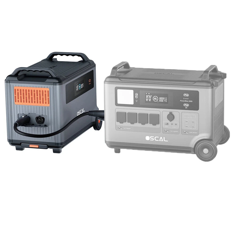 [EU Direct] Blackview OSCAL PowerMax 6000W 3600Wh Portable Power Station with Blackview Oscal PM400 PRO 400W Foldable Solar Panel, LiFePO4 Solar Generator with AC Outlets,  for Home Use, Outdoor Camping, RV Trip, PM6000, BP3600