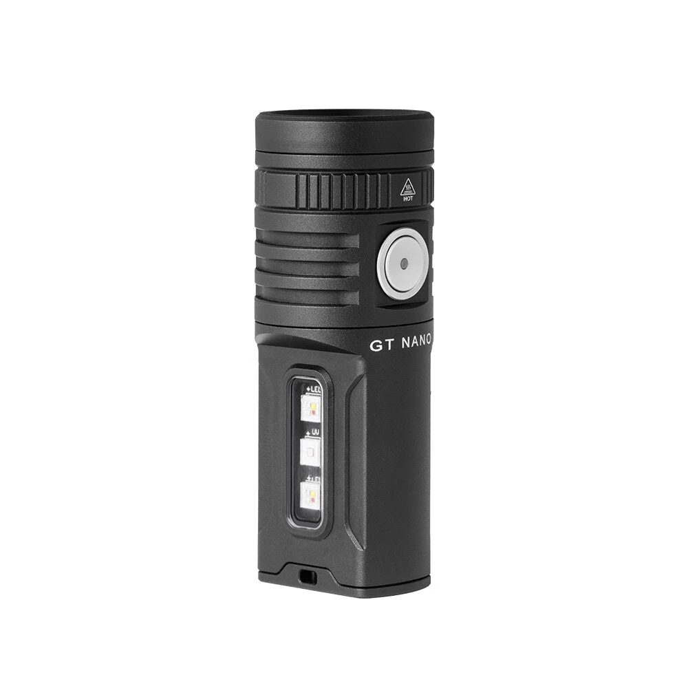 Lumintop GT NANO V6.0 USB Type C Rechargeable Flashlight Support 2x 10280 Battery with 720 Lumen Main Light RGB UV Sidelight for Night Hiking and Camping