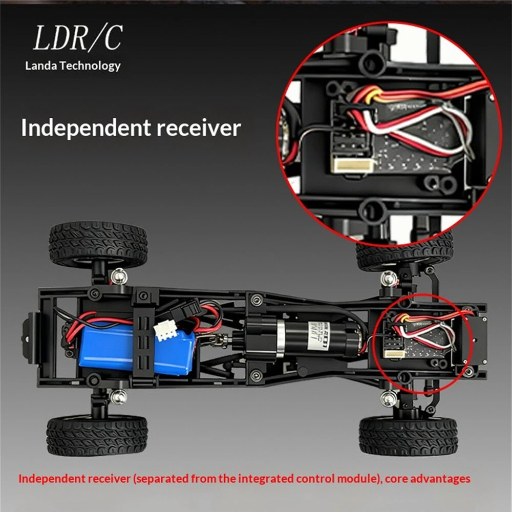 LDRC 18401 PRO RTR 1/18 2.4G 4WD FOC Sensored Brushless RC Car Rock Crawler Off-Road Climbing Truck LED Light Full Proportional Vehicles Models Metal Drive Shaft Oil Shocks Toys