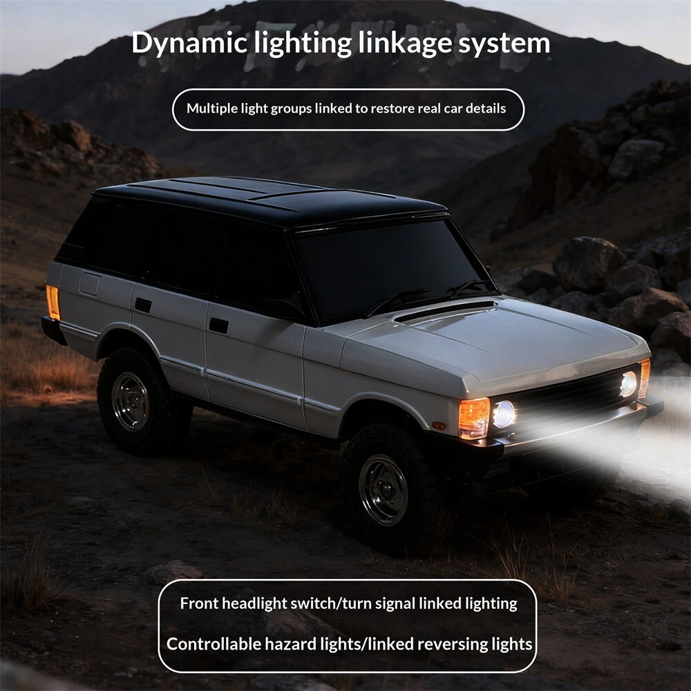 LDRC 18401 PRO RTR 1/18 2.4G 4WD FOC Sensored Brushless RC Car Rock Crawler Off-Road Climbing Truck LED Light Full Proportional Vehicles Models Metal Drive Shaft Oil Shocks Toys