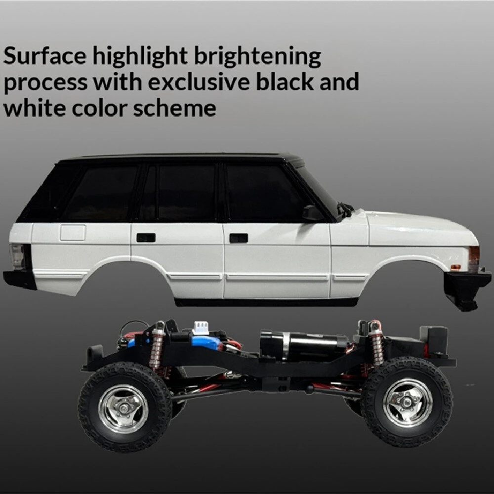 LDRC 18401 PRO RTR 1/18 2.4G 4WD FOC Sensored Brushless RC Car Rock Crawler Off-Road Climbing Truck LED Light Full Proportional Vehicles Models Metal Drive Shaft Oil Shocks Toys